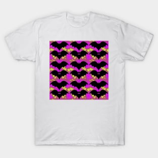 Bats And Bows Pink Yellow T-Shirt